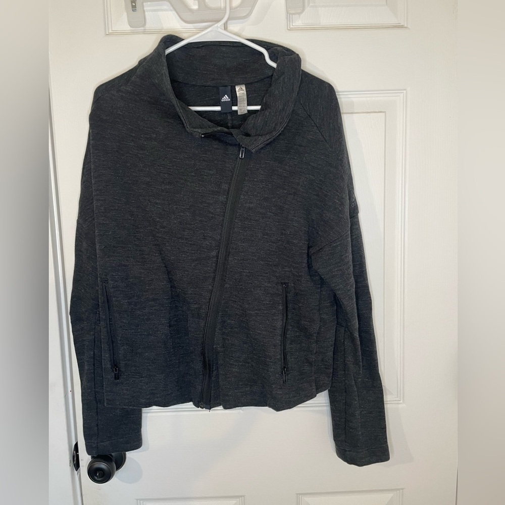 Asymmetrical Zipper Adidas Women’s Active Wear Sweater Jacket